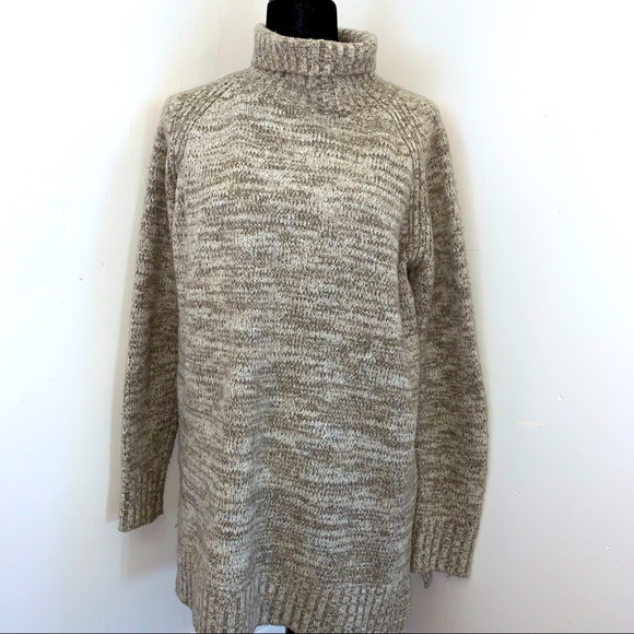 Zara Turtleneck Knit Sweater with Side Slits - Picture 9 of 10